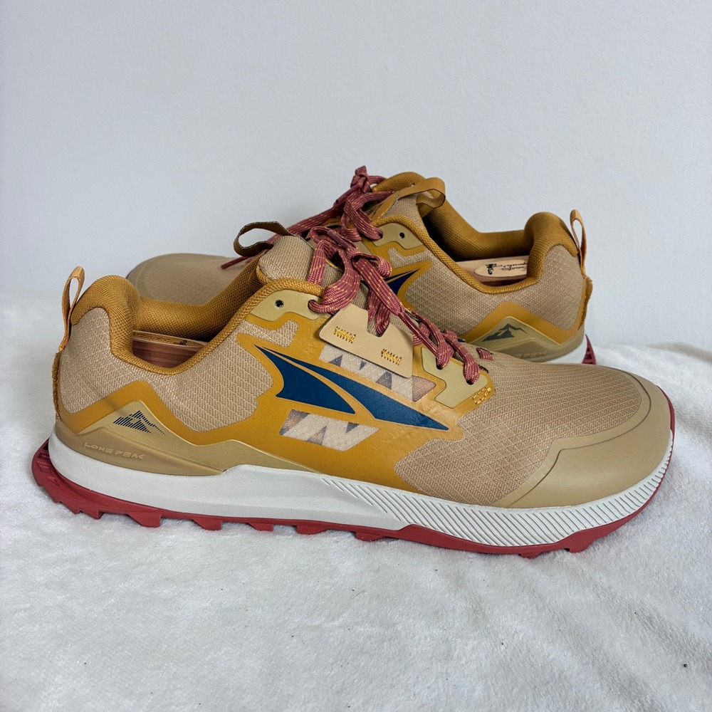 Altra Lone Peak 7 Mens 11.5 Trail Running Shoes Tan Yellow AL0A7R6H922